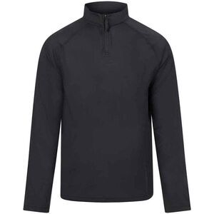Awdis Mens Lightweight Quarter Zip Active Top / Jet Black